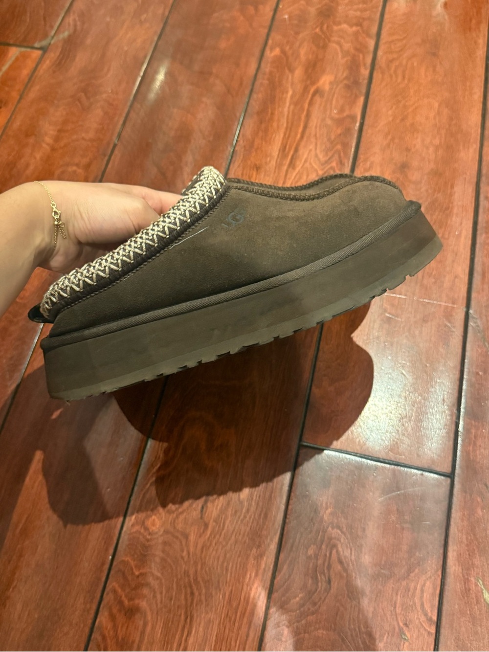 UGG Men's Chocolate Brown Suede Slip-On Mule